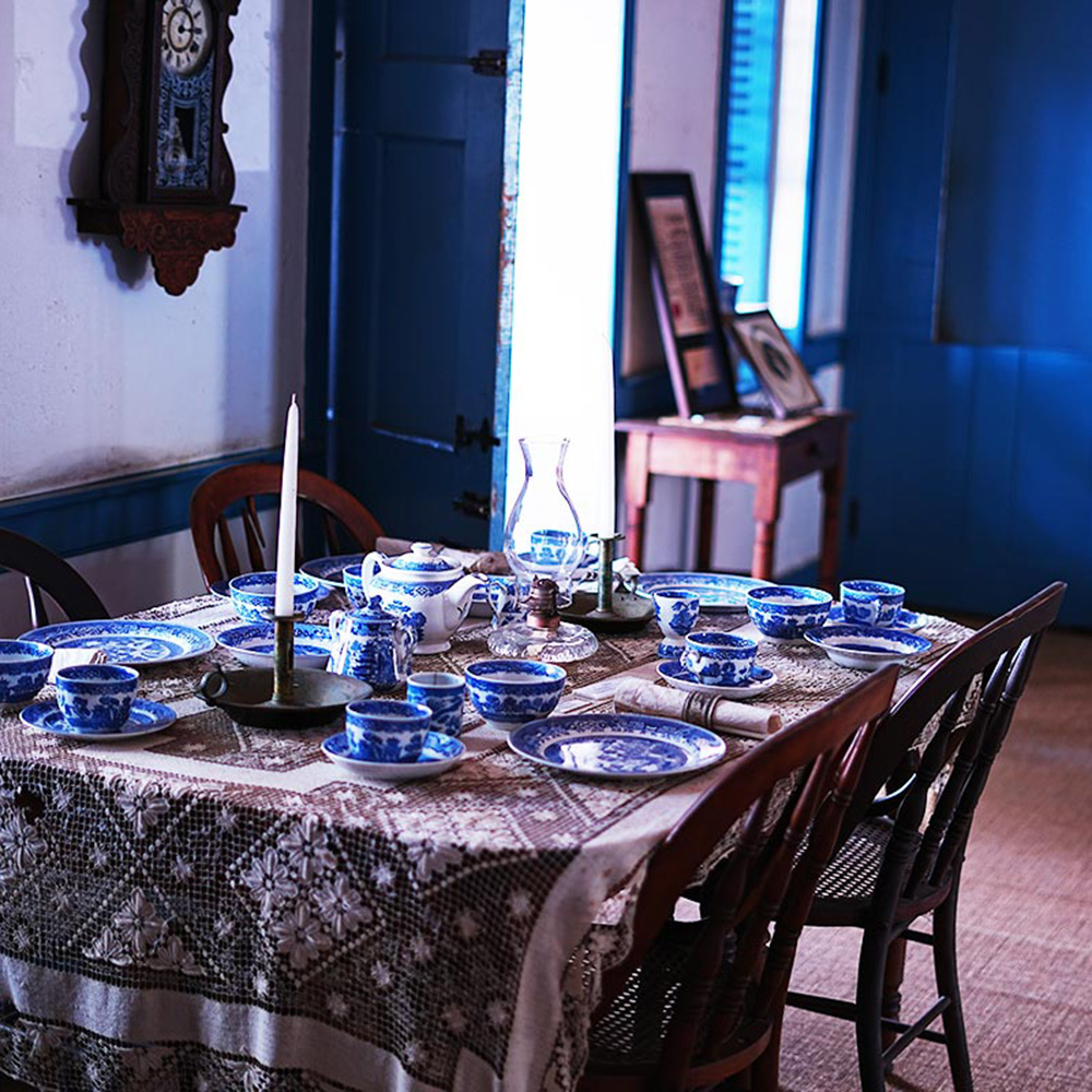 image of interior of Baldwin Home in Lahaina.